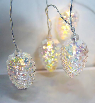 LED-Kette MAGICHOME, 10 LEDs, warmwei, mit Tannenzapfen, 1,35 m