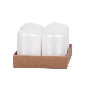 Kerze MAGICHOME CHRISTMAS, 4x6 cm, wei, 4 Stck in einer Packung