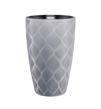 Blumentopf FLOW SLIM mit Einsatz GRAU 40 x 58 cm