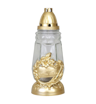 Grabkerze GRAVE klares Glas, 29 cm