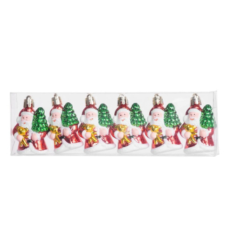 Dekoration MAGICHOME WEIHNACHTEN SANTA, 6 St., 6 cm