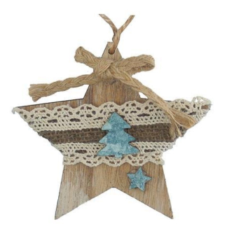 Dekoration MAGICHOME WEIHNACHTEN STERN, hngend, 10 cm, 5 Stck/Packung