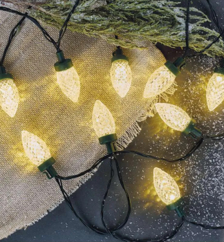 LED Weihnachtslichterkette  Zapfen, 50 LED, 9,8 m, fr auen und innen, warmwei, mit Programmen