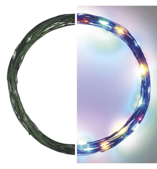LED Weihnachtliche Nano-Kette, grn, 4 m, auen und innen, mehrfarbig, Timer