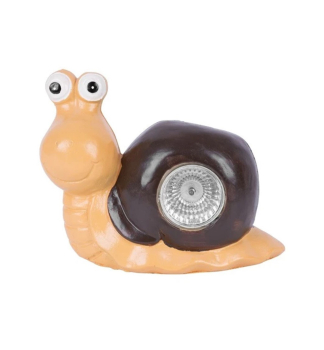 Solarlampe Schnecke 14 x 11 x 12 cm, AA, kaltwei