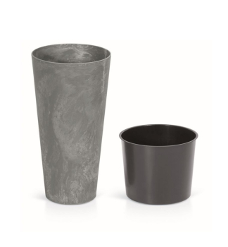 Blumentopf Tubus SLIM EFFECT mit Marengo-Einsatz 25 x 47,6 cm