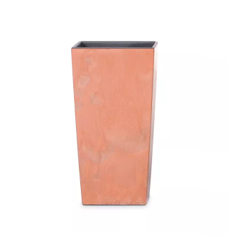 Blumentopf URBI SQUARE EFFECT Terrakotta mit Einsatz 20 x 38 cm