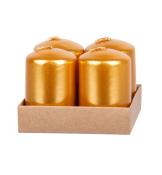 Adventskerze MAGICHOME WEIHNACHTEN, 4x6 cm, gold, 4 St./Packung