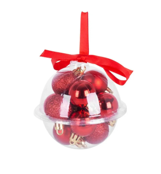 MAGICHOME WEIHNACHTSKUGELN, 12 St., rot, 3 cm