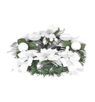 ADVENTSKRANZ, Wei, 25 cm