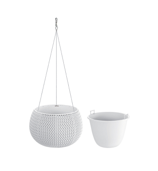 Blumentopf SPLOFY Schssel hngend WEISS 24 x16 cm