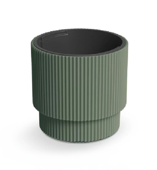 Blumentopf MILLY mit Einsatz dunkelgrn 29,8 x 28 cm