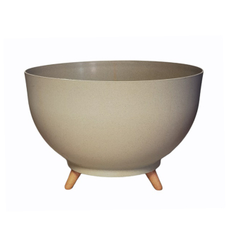 Schssel SATINA mit Beinen, Platin, 40 x 26,5 cm
