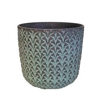 Blumentopf PINEAPPLE graphit-trkis, 25x24 cm