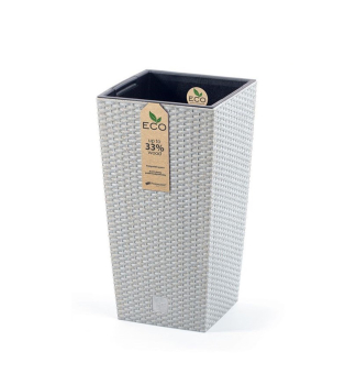 Blumentopf RATO SQUARE ECO WOOD, wei, 20 x 38 cm