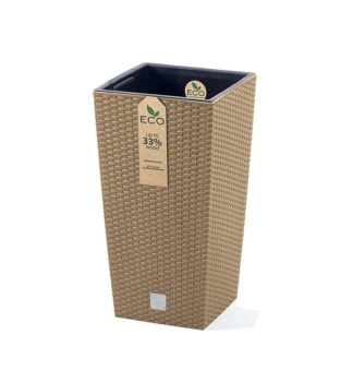 Blumentopf RATO SQUARE ECO WOOD, natur, 20 x 38 cm