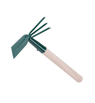 Flachhacke, Dreizack, Stiel 25 cm