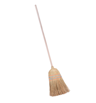 Sorghumbesen, mittel, fr Kinder, Stiel 65 cm