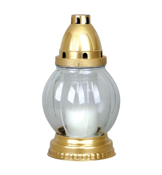 Grabkerze GRAVE klares Glas, 20 cm