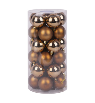 MAGICHOME WEIHNACHTSKUGELN, 30 St., Kupfermischung, 6 cm