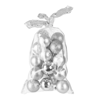 MAGICHOME WEIHNACHTSKUGELN, 20 St., Silber, 6 cm