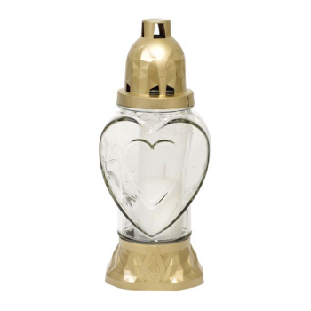 Grabkerze Heart, 28 Stunden, 25,5 cm