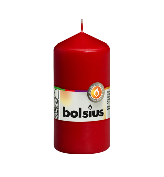 Kerze Bolsius Pillar 120/60 mm, zylindrisch, rot