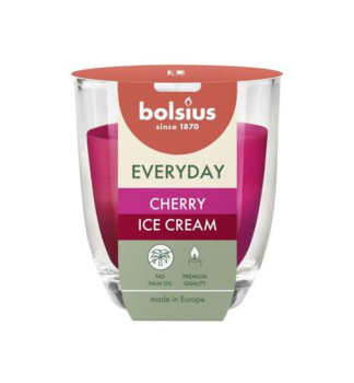 Kerze im Glas, BOLSIUS Kirscheiscreme, 80x70 mm