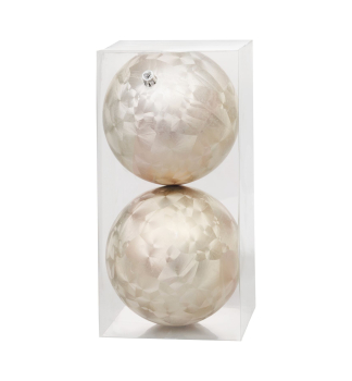 MAGICHOME WEIHNACHTSKUGELN, 2 St, beige, 12 cm