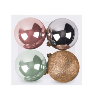 MAGICHOME WEIHNACHTSKUGELN, 4 St, mix, 10 cm