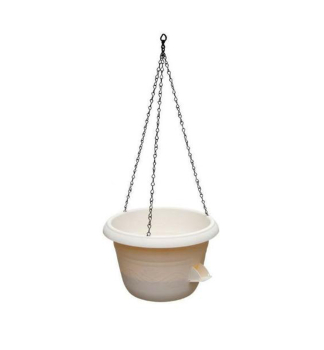 H�ngender Blumentopf 'SIESTA' wei�, 30 cm