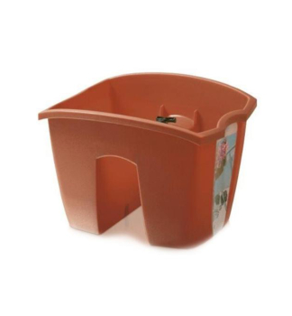 Gel�nderkasten CROWN terakota 24,2 cm