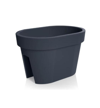 Blumentopf LOFLY RAILING Anthrazit 39,6 cm