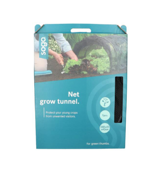 SOGO Schutztunnel mit schwarzem Netz 240 x 45 x 45 cm