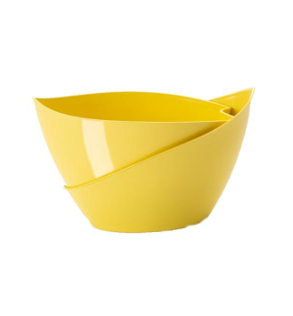 Selbstbew�ssernder Blumentopf DOPPIO, gelb