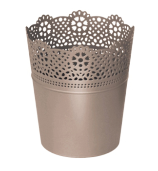 Blumentopf LACE mit MOCCA-Spitze 15,9 cm