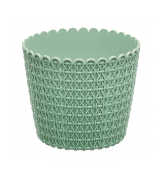 Blumentopf NITLY gehkelter SALBEI 22,3 cm