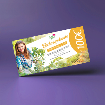 Ein Geschenkgutschein fr einen Einkauf im Wert von 100 Euro
