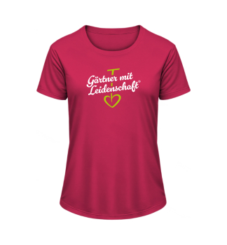 Damen T-Shirt 'G�rtner mit Leidenschaft' rosa, Gr��e S
