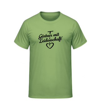 Herren T-Shirt 'G�rtner mit Leidenschaft' pistaziengr�n